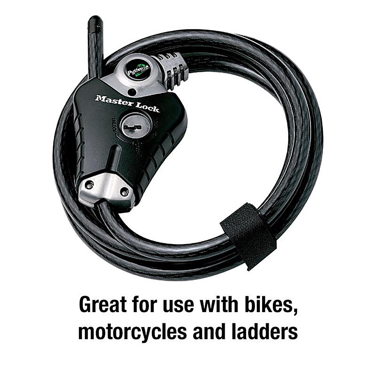 Master Lock - 8428KADPFCCSEN - Python 3/8 In. D X 72 In. L Vinyl Coated Steel Adjustable Locking Cable