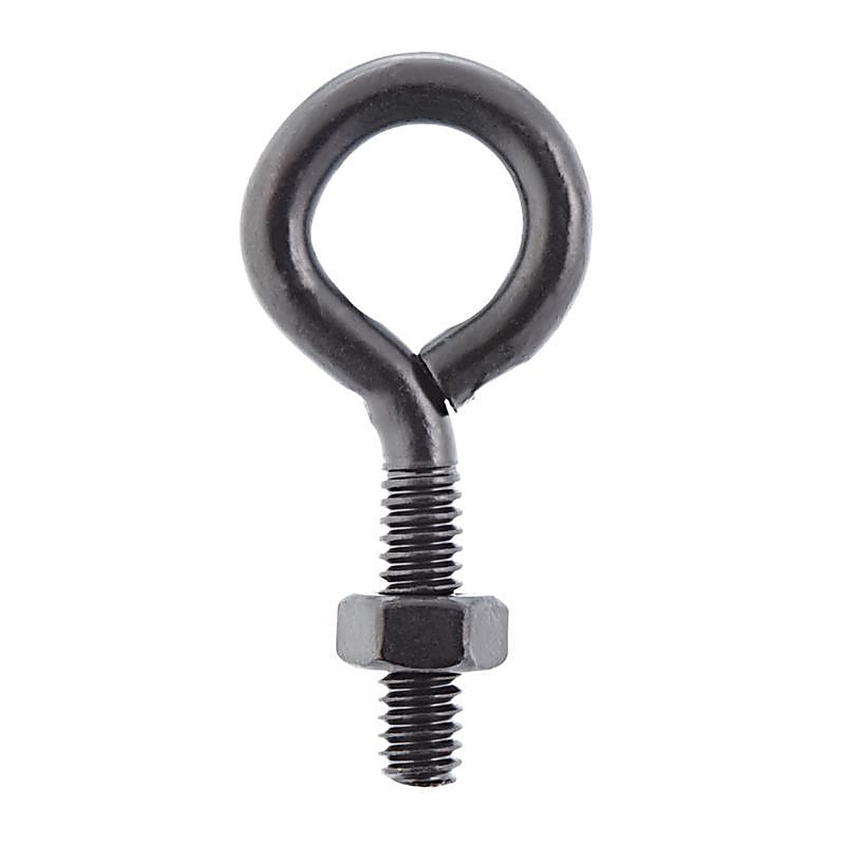 Wright - 02-3456-315 - 1/4 In. X 2 In. L Black Steel Eyebolt Nut Included