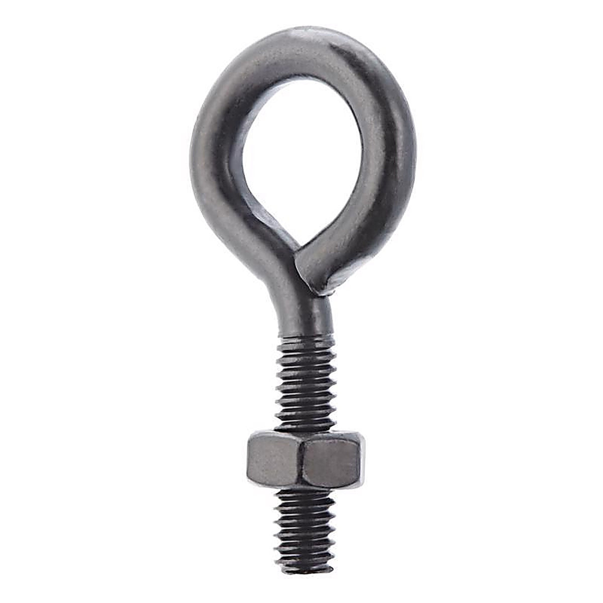 Wright - 02-3456-315 - 1/4 In. X 2 In. L Black Steel Eyebolt Nut Included