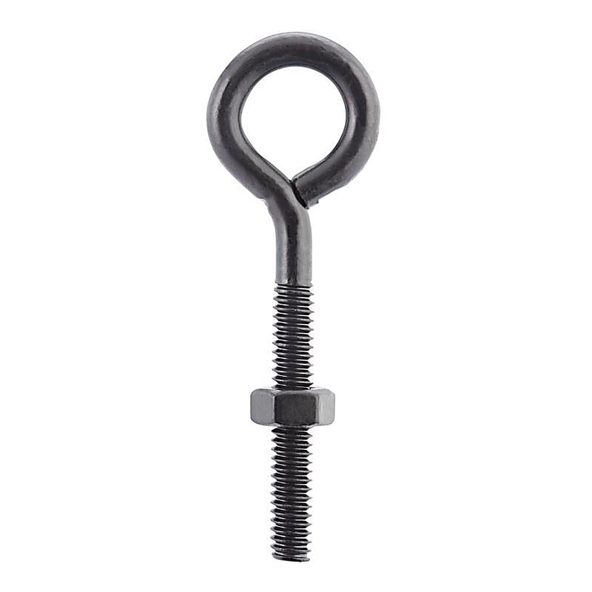 Wright - 02-3456-317 - 1/4 In. X 3 In. L Black Steel Eyebolt Nut Included