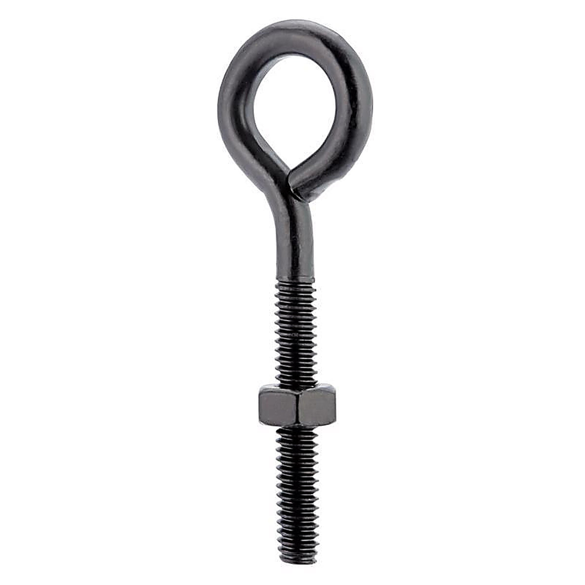 Wright - 02-3456-317 - 1/4 In. X 3 In. L Black Steel Eyebolt Nut Included