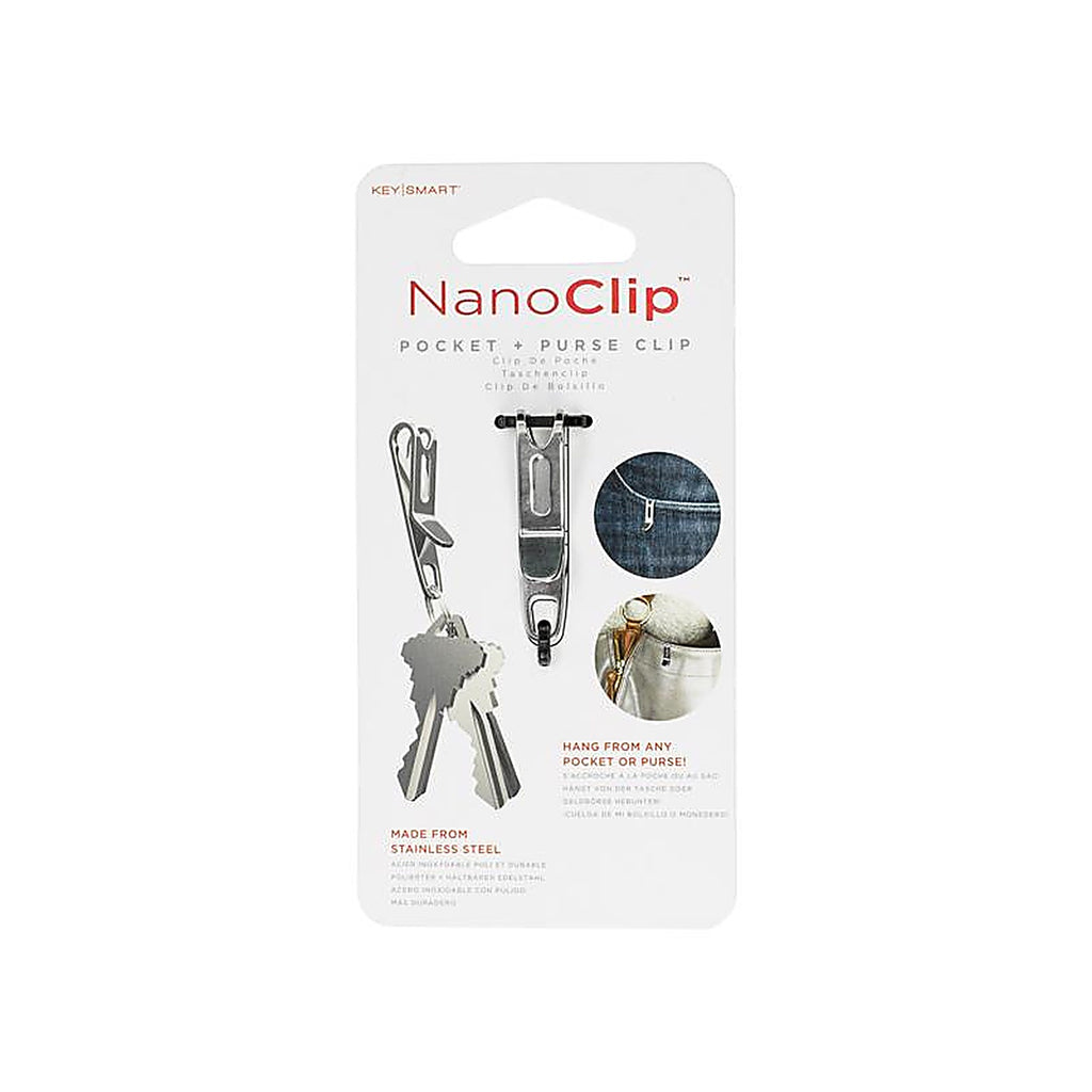 Keysmart - KS801-SS - Nano Clip Stainless Steel Silver Pocket/Purse Clip Keychain
