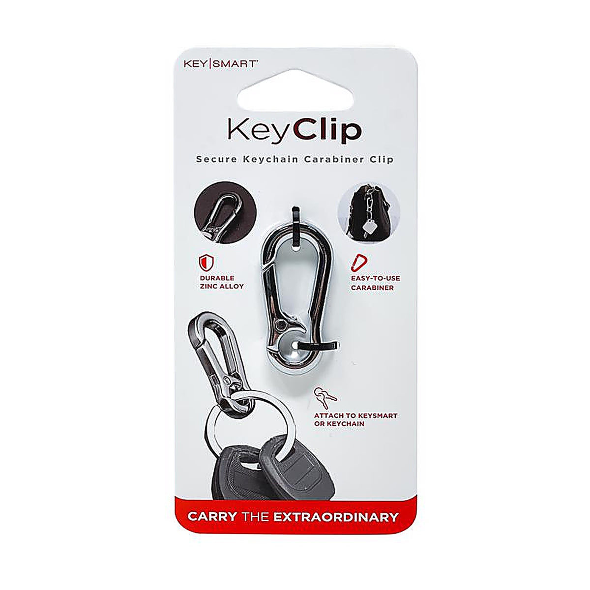 Keysmart - KS849-SS - Keyclip Stainless Steel Silver Carabiner Key Chain
