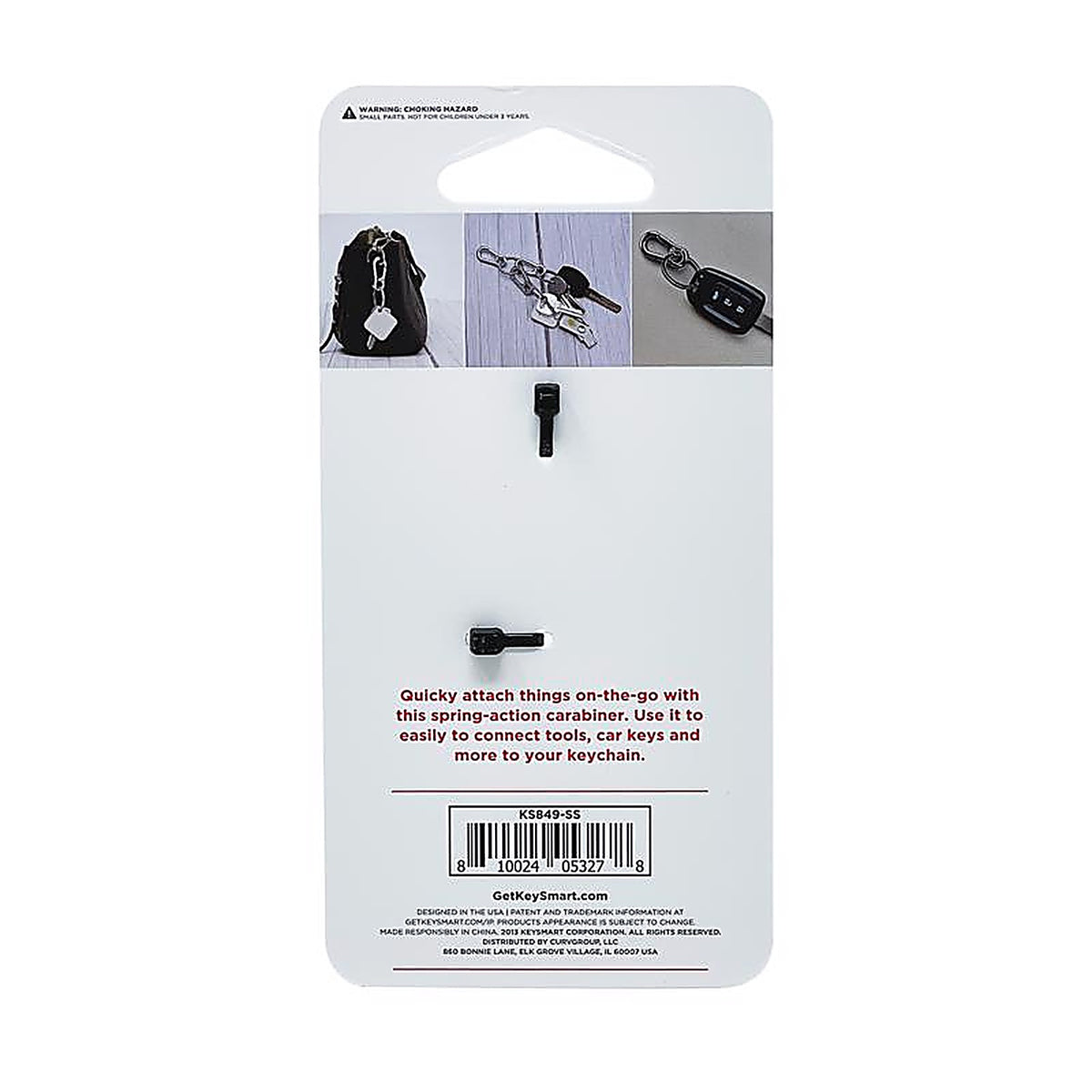 Keysmart - KS849-SS - Keyclip Stainless Steel Silver Carabiner Key Chain