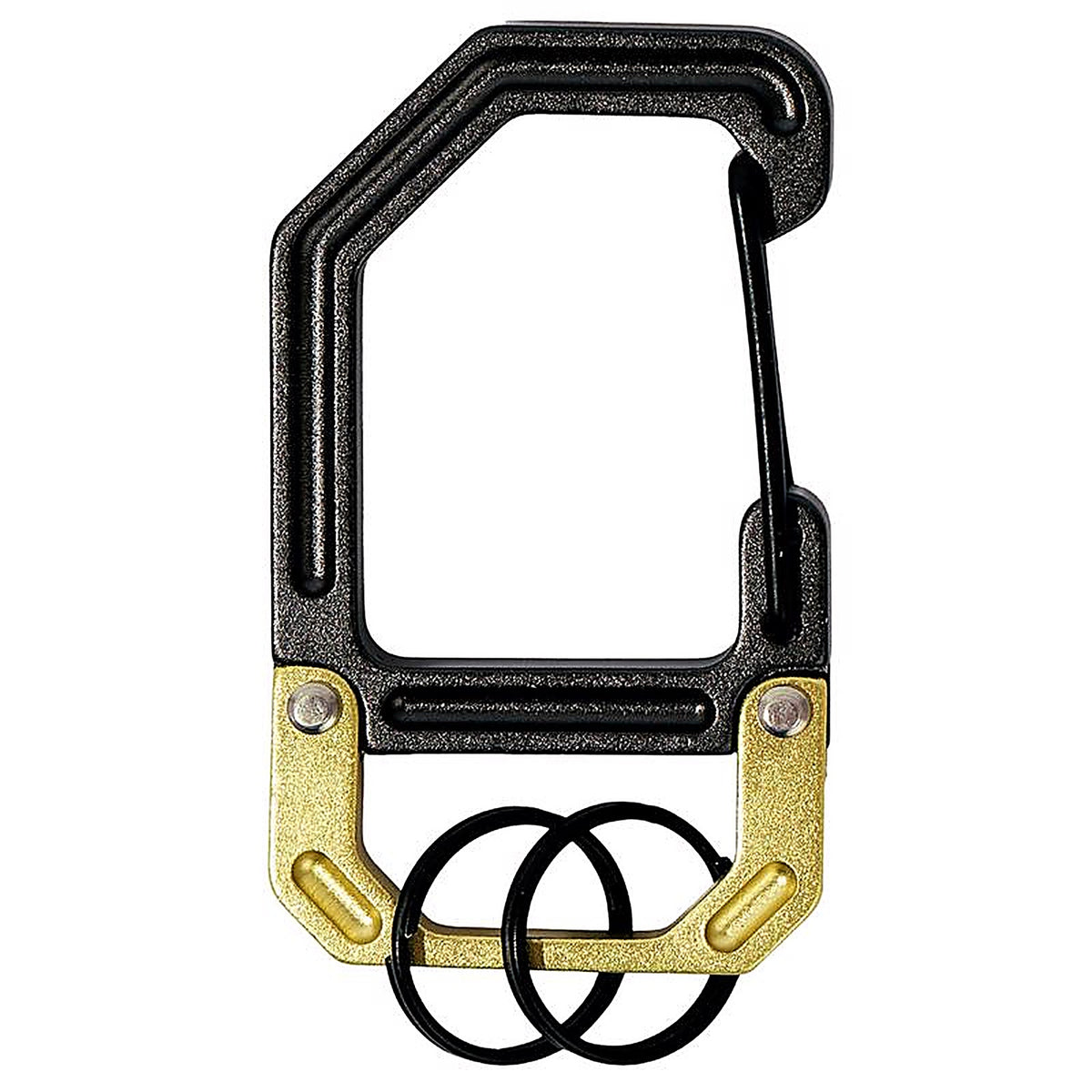 Hillman - 9977220 - Apex Aluminum Black/Gold Clip/Hook Carabiner Key Chain