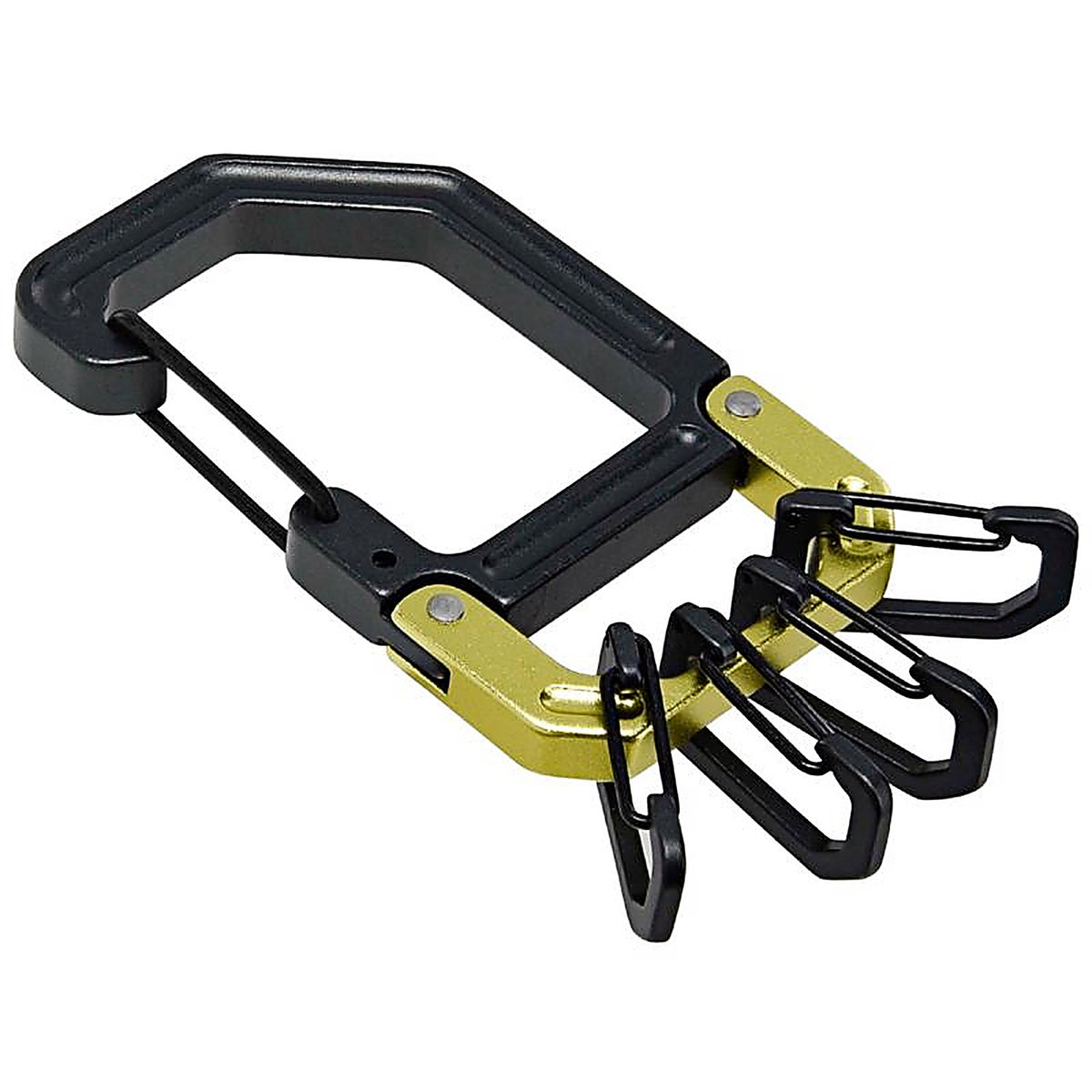 Hillman - 9984919 - Apex Aluminum Black/Green Clip/Hook Carabiner Key Chain
