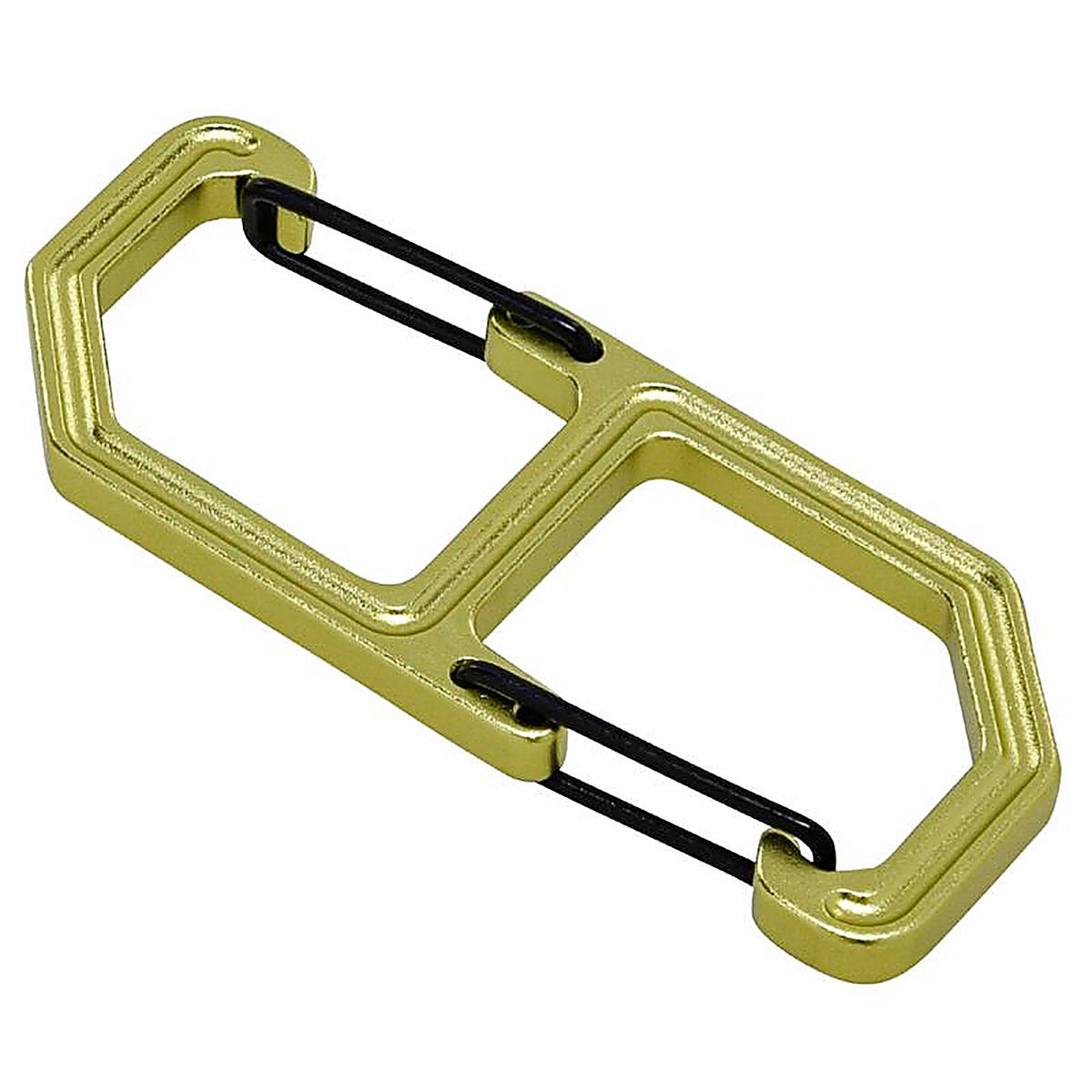 Hillman - 9985049 - Apex Aluminum Black/Green Clip/Hook Carabiner Key Chain