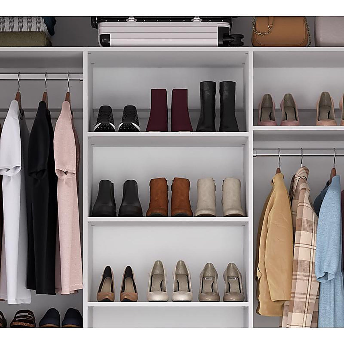 Easy Track - 680173-WH - Create Collection 5/8 In. H X 34.87 - 23.87 In. W X 14 In. L Wood Laminate Shelf Divider