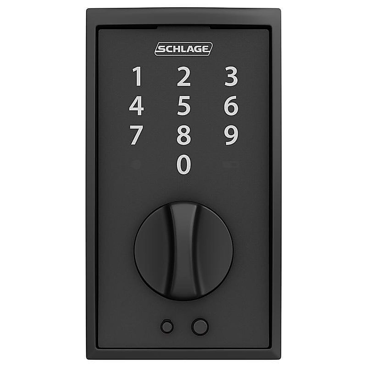 Schlage - BE375VCEN622 - Matte Black Metal Touchscreen Deadbolt