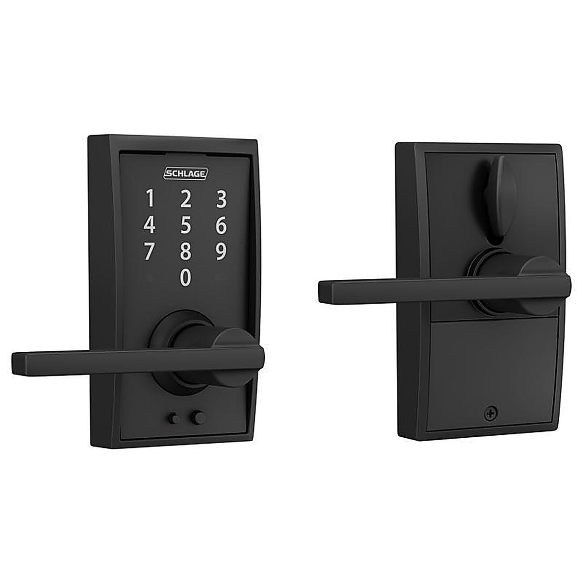 Schlage - FE695VCEN622LAT - Matte Black Metal Touchscreen Lever