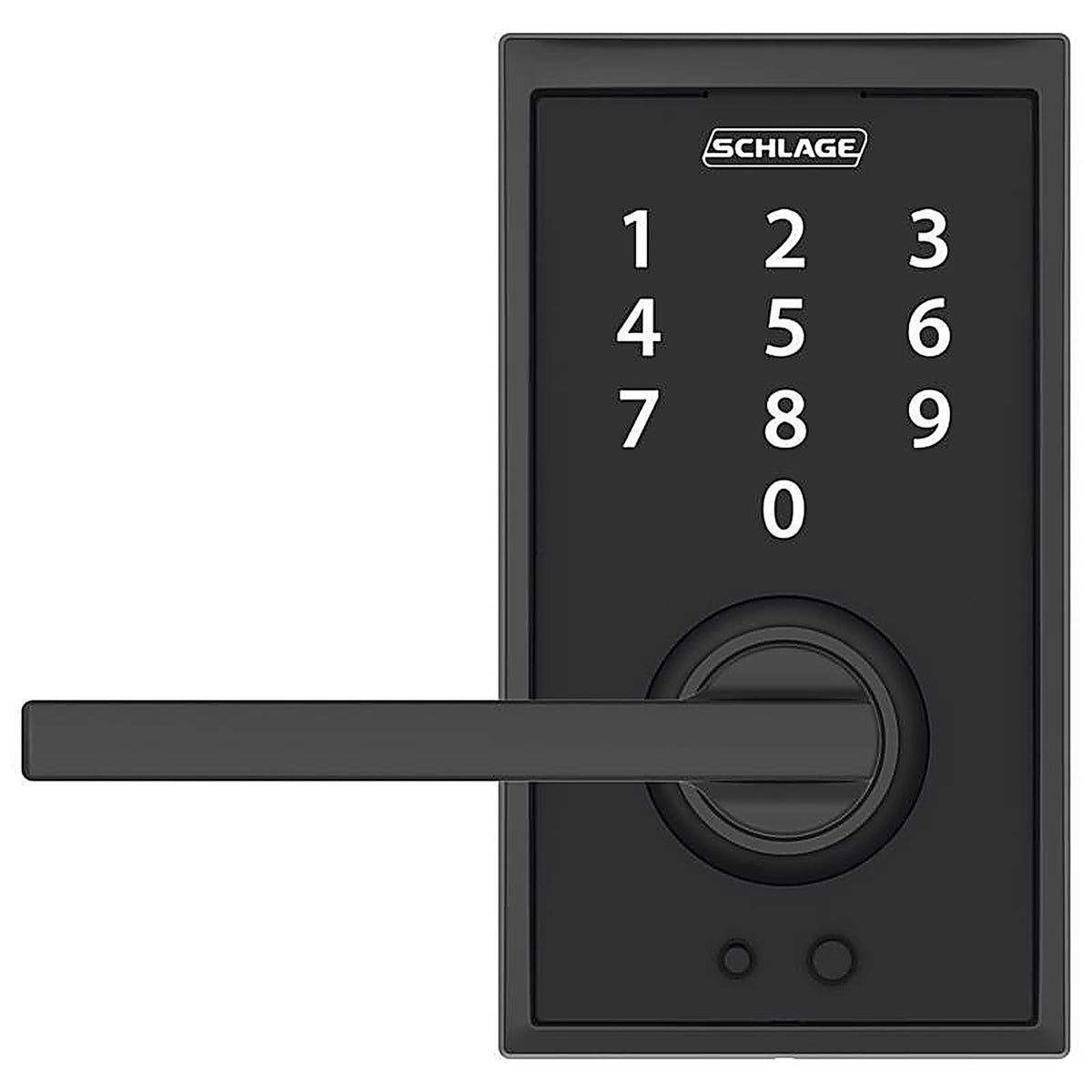 Schlage - FE695VCEN622LAT - Matte Black Metal Touchscreen Lever