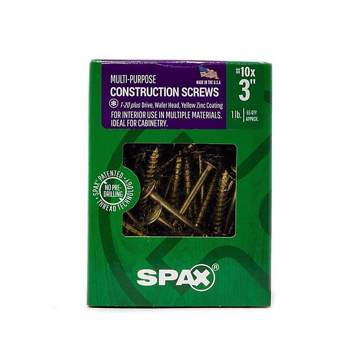 Spax - 4281020500754 - Multi-Material No. 10 In. X 3 In. L T-20+ Wafer Head Serrated Construction Screws