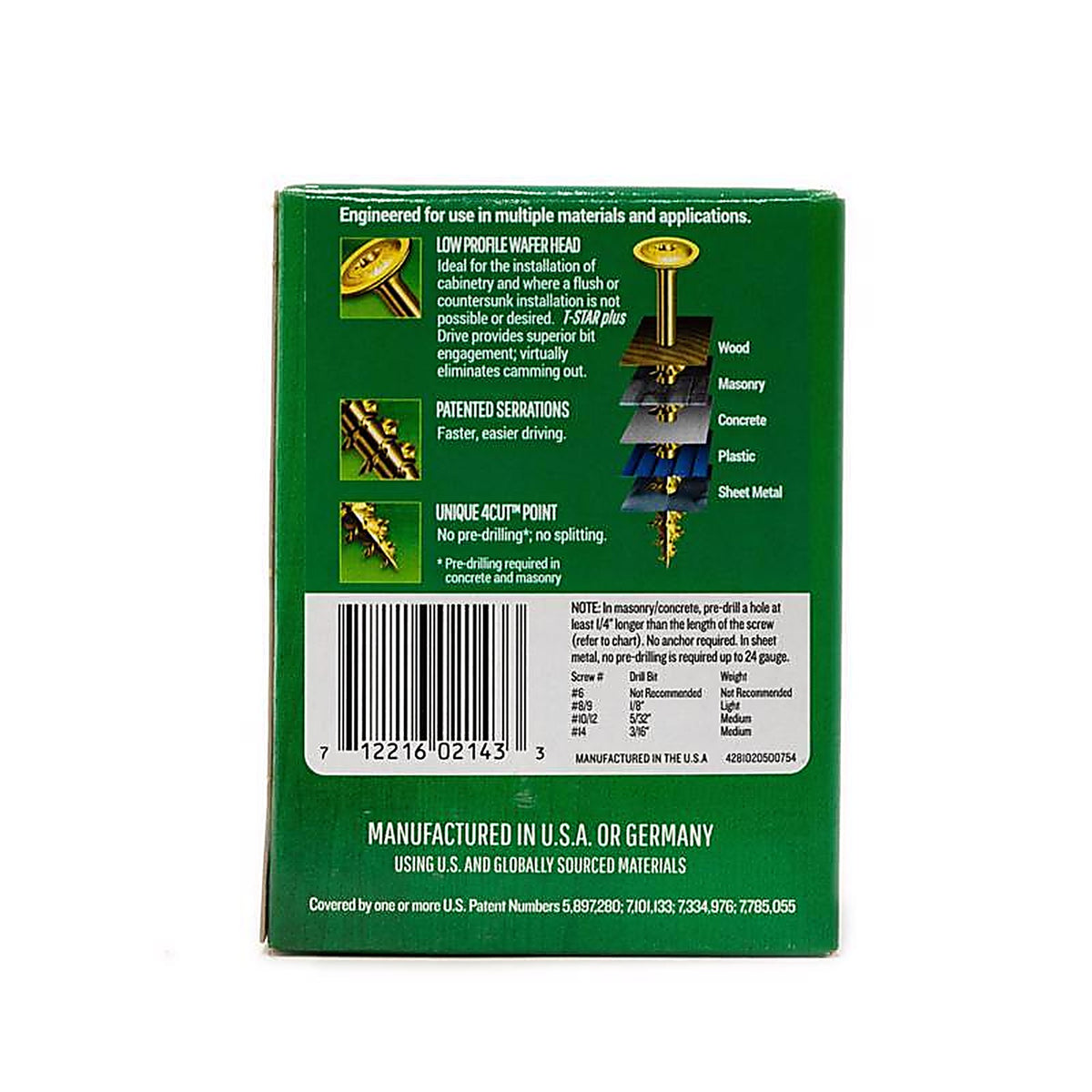 Spax - 4281020500754 - Multi-Material No. 10 In. X 3 In. L T-20+ Wafer Head Serrated Construction Screws