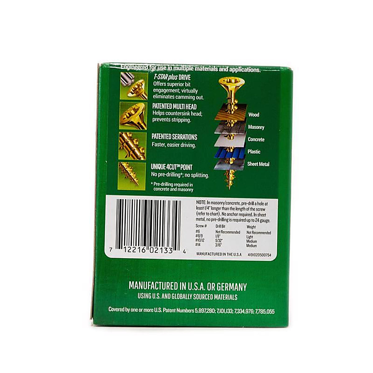 Spax - 4191020500754 - Multi-Material No. 10 In. X 3 In. L T-20+ Flat Head Serrated Construction Screws