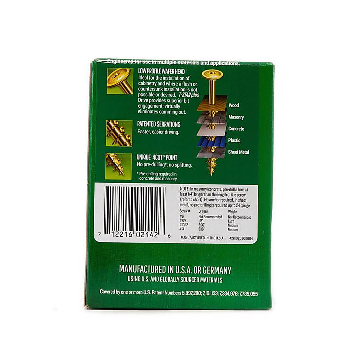 Spax - 4281020500604 - Multi-Material No. 10 In. X 2-1/2 In. L T-20+ Wafer Head Serrated Construction Screws