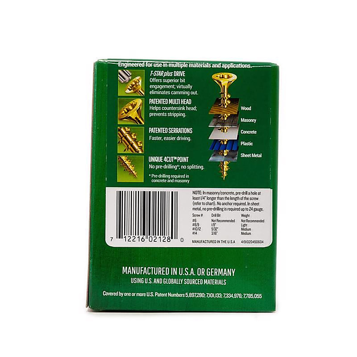 Spax - 4191020450604 - Multi-Material No. 9 In. X 2-1/2 In. L T-20+ Flat Head Serrated Construction Screws