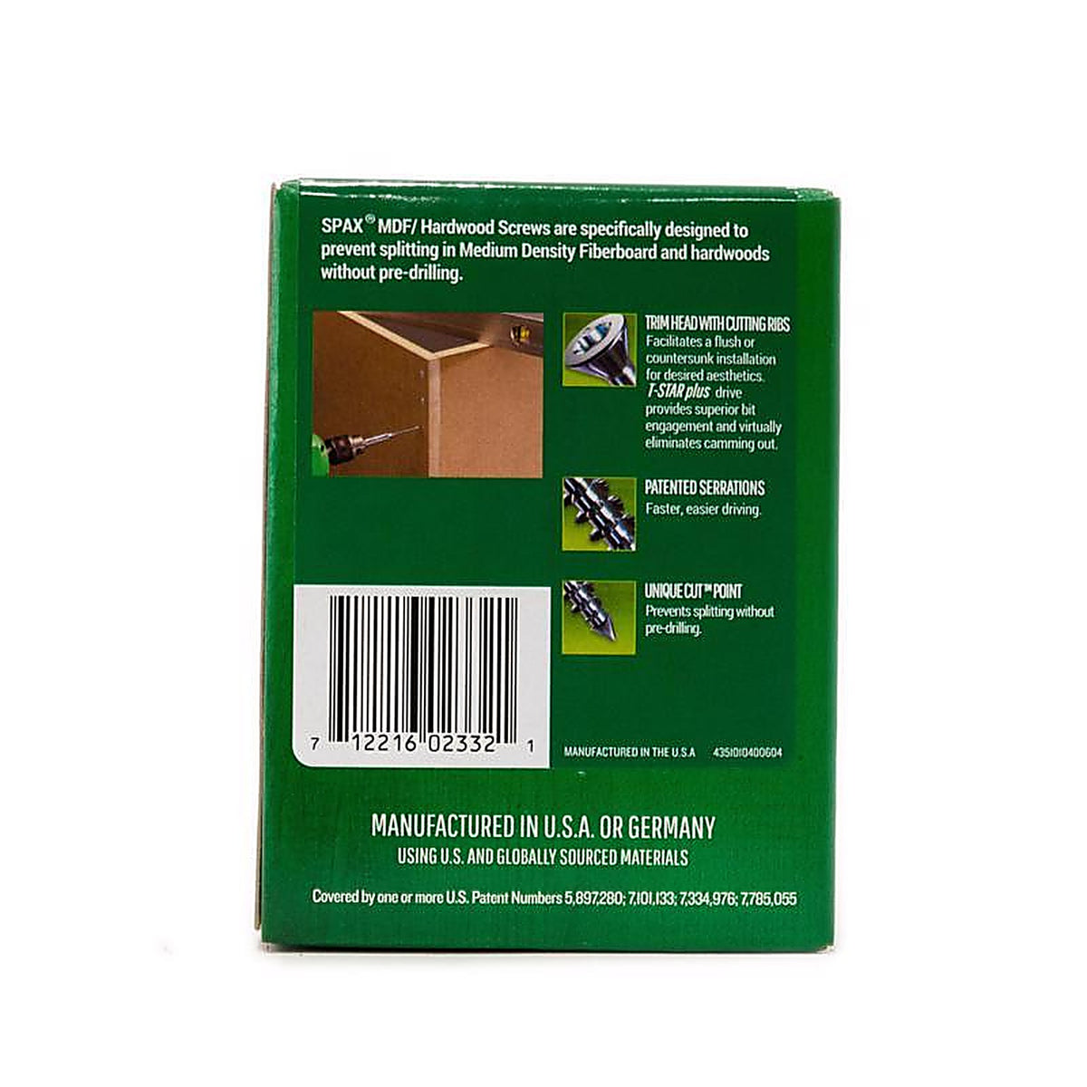 Spax - 4351010400604 - Mdf No. 8 In. X 2-1/2 In. L T-20+ Trim Head Serrated Construction Screws