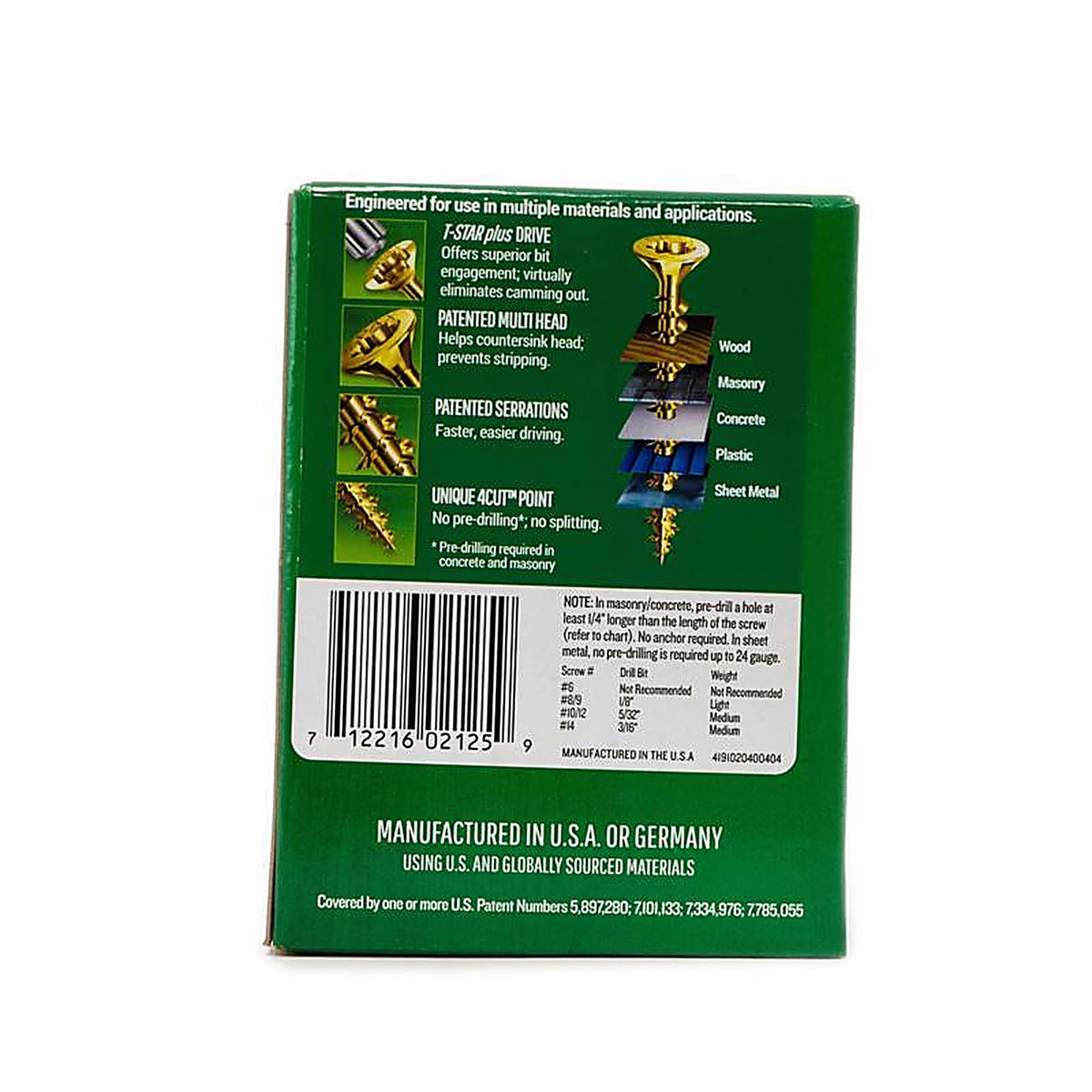 Spax - 4191020400404 - Multi-Material No. 8 In. X 1-1/2 In. L T-20+ Flat Head Serrated Construction Screws