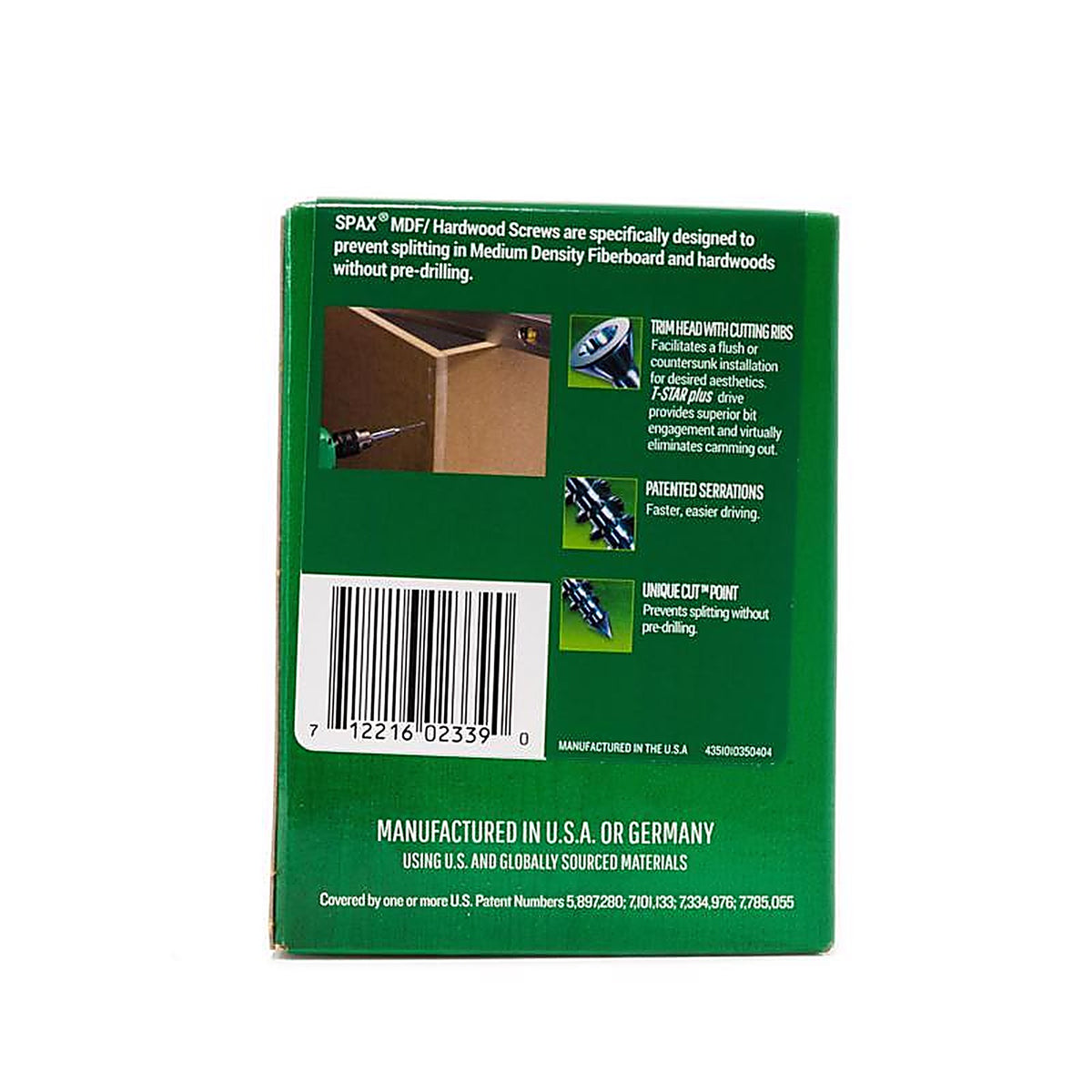 Spax - 4351010350404 - Mdf No. 6 In. X 1-1/2 In. L Star Trim Head Serrated Construction Screws
