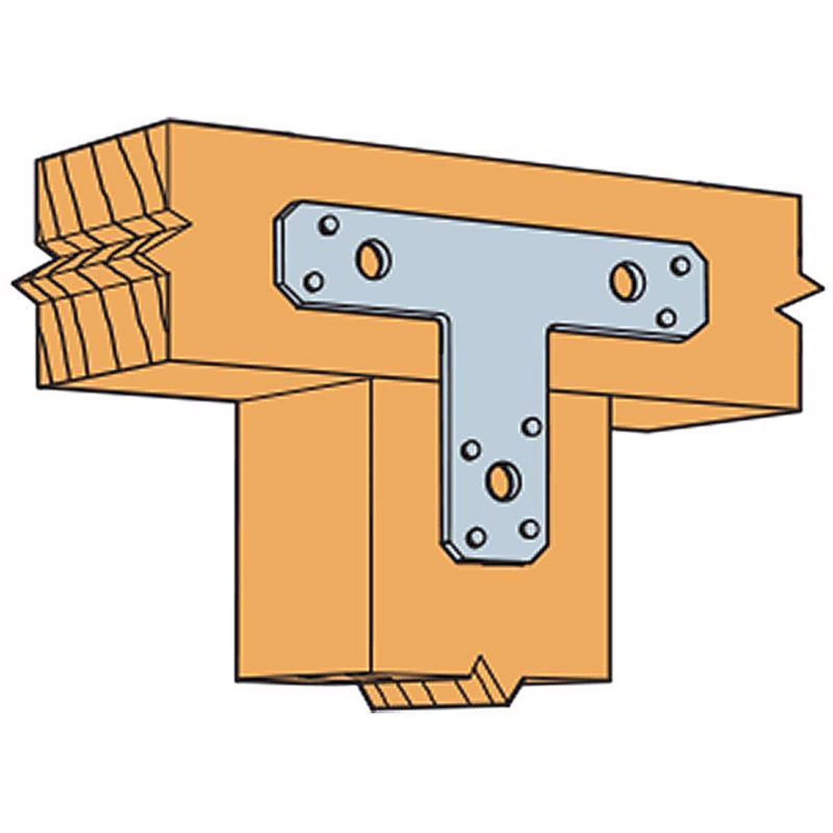 Simpson Strong-Tie - 1212T - 12 In. H X 12 In. W 14 Ga. Galvanized Steel T Strap