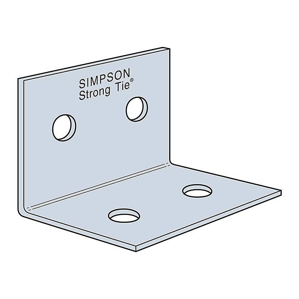 Simpson Strong-Tie - HL35 - 3.25 In. H X 5 In. W 7 Ga. Galvanized Steel Framing Angle
