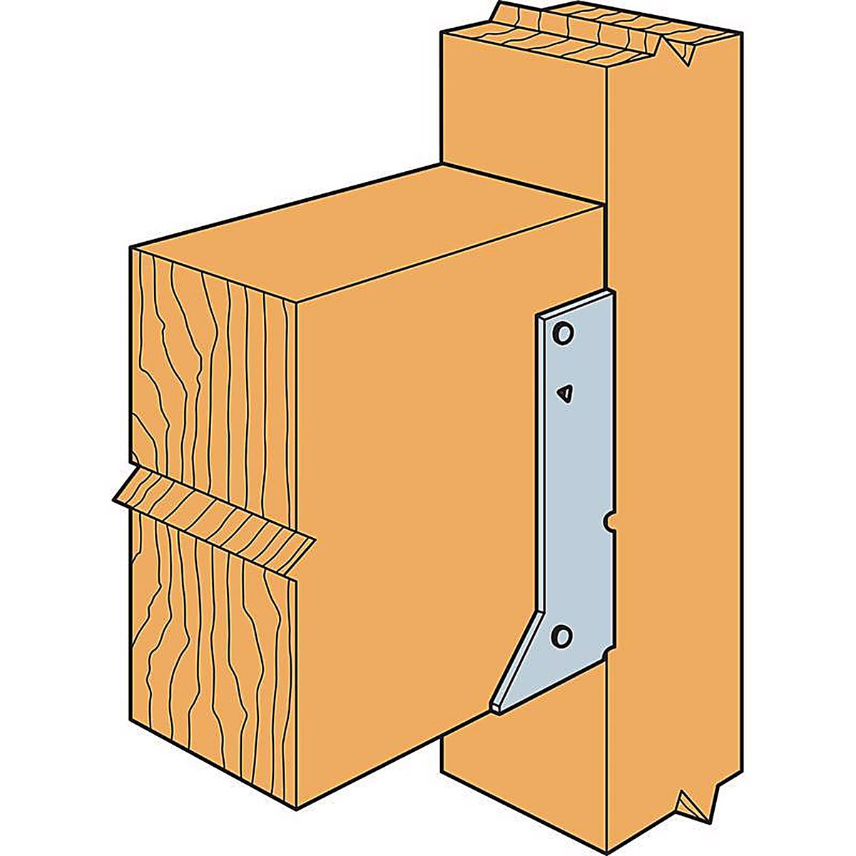 Simpson Strong-Tie - HUC48 - 4 In. H X 8 In. W 14 Ga. Galvanized Steel Concealed Flange Hanger