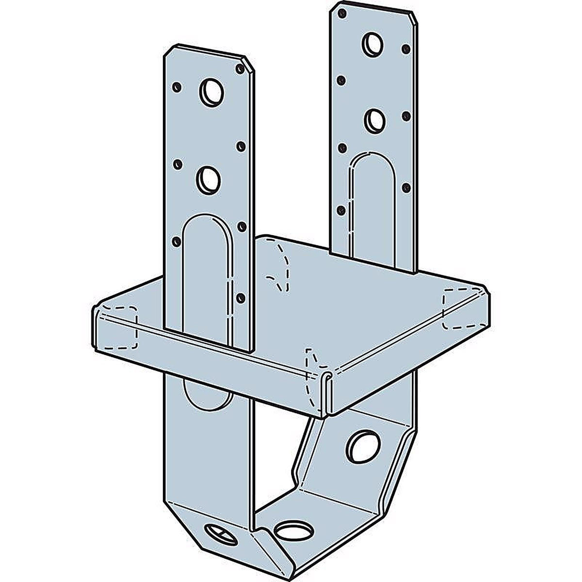 Simpson Strong-Tie - PBS66 - 6.5 In. H X 5.5 In. W 12 Ga. Galvanized Steel Post Base