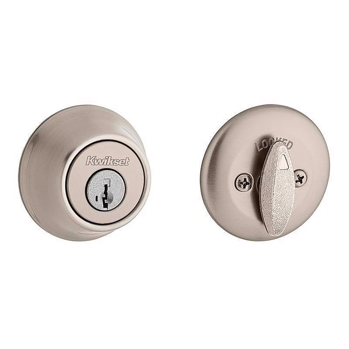 Kwikset - 96600-750 - Smartkey Security Satin Nickel Metal Single Cylinder Deadbolt