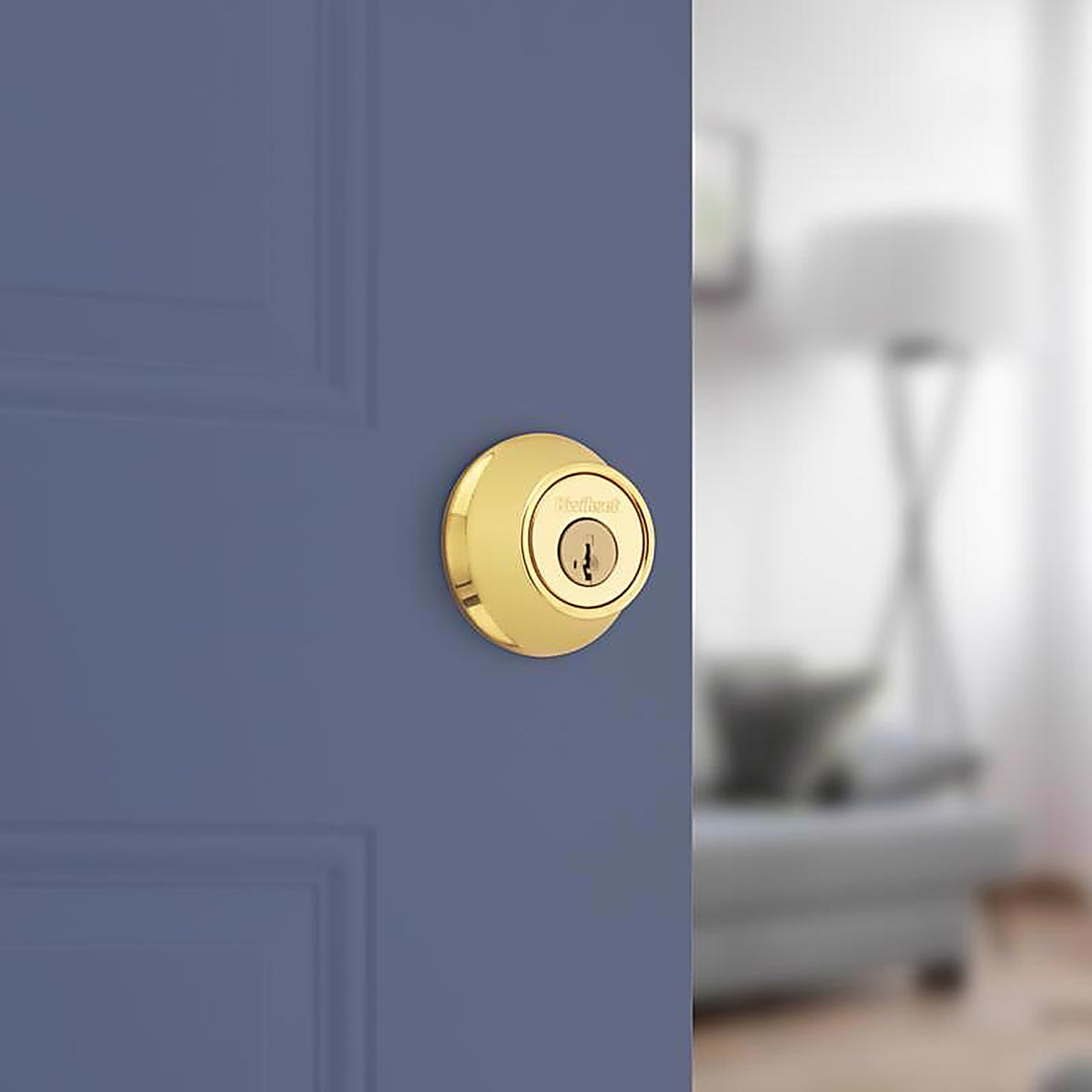 Kwikset - 96600-768 - Smartkey Security Polished Brass Metal Single Cylinder Deadbolt