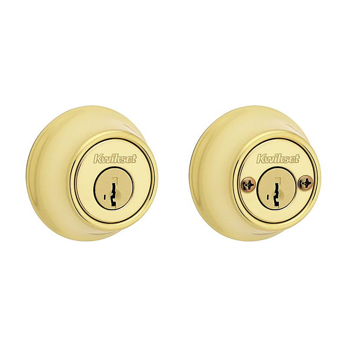 Kwikset - 96650-509 - Smartkey Security Polished Brass Metal Double Cylinder Deadbolt