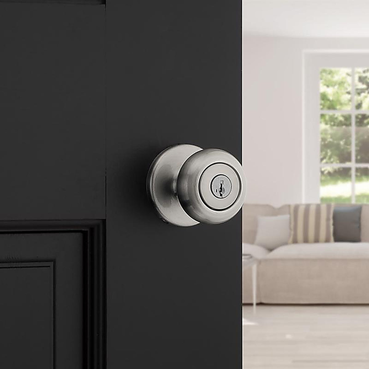 Kwikset - 94002-954 - Smartkey Security Satin Nickel Entry Knob Kw1 2-3/4 In.