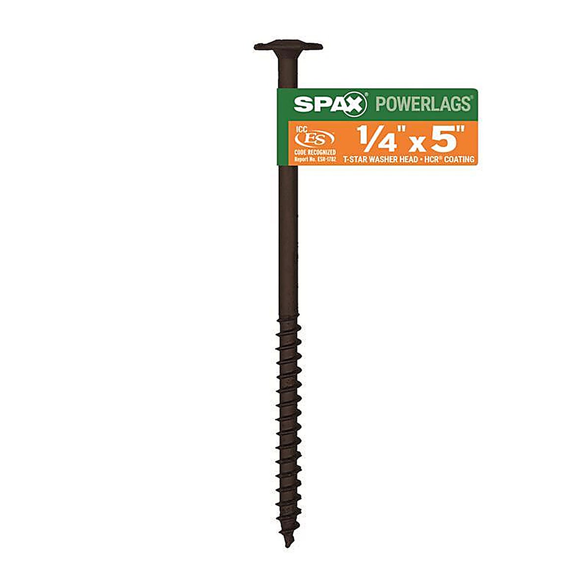 Spax - 4581820701277 - Powerlags 1/4 In. X 5 In. L Washer High Corrosion Resistant Carbon Steel Lag Screw 1 Pack