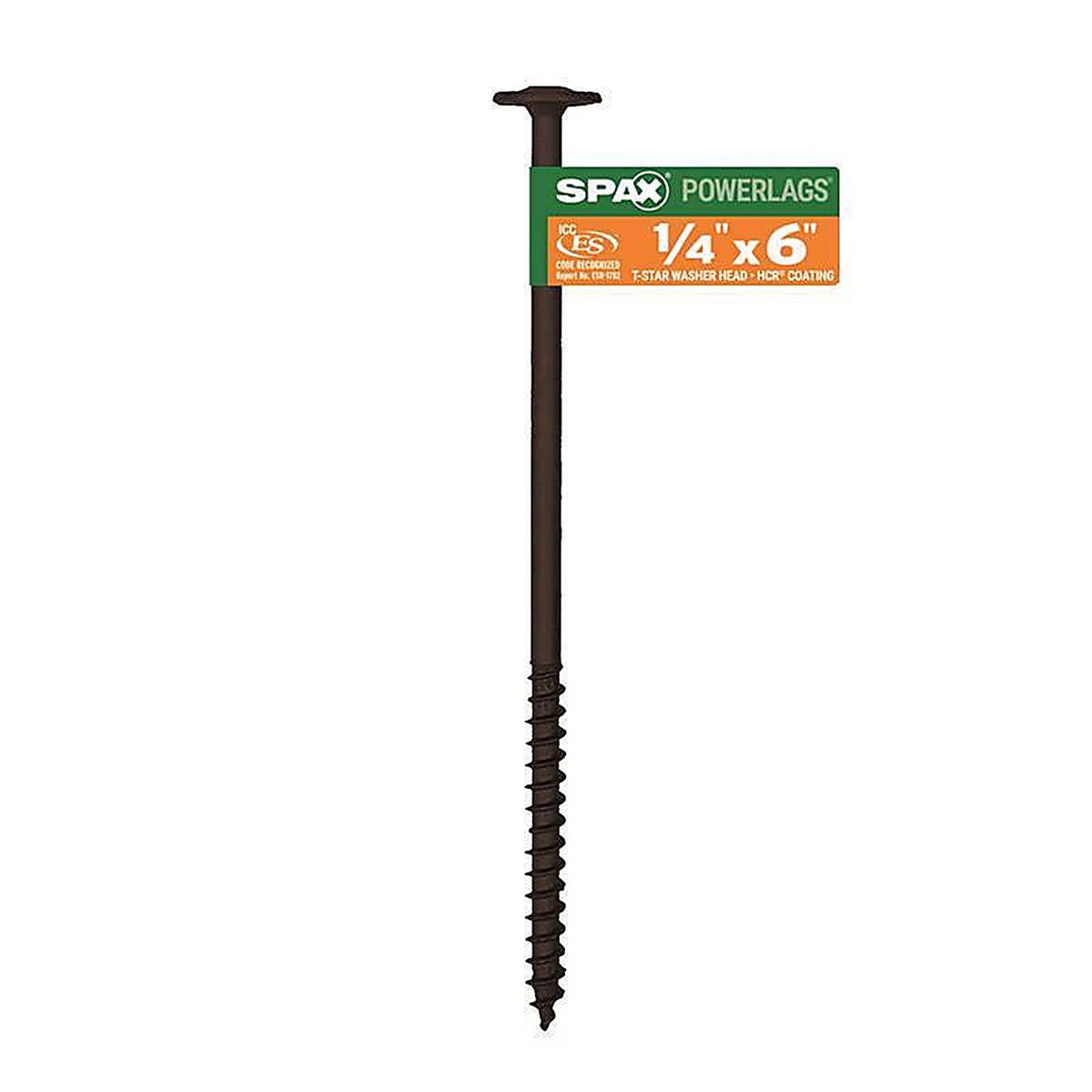Spax - 4581820701527 - Powerlags 1/4 In. X 6 In. L Washer High Corrosion Resistant Carbon Steel Lag Screw 1 Pack