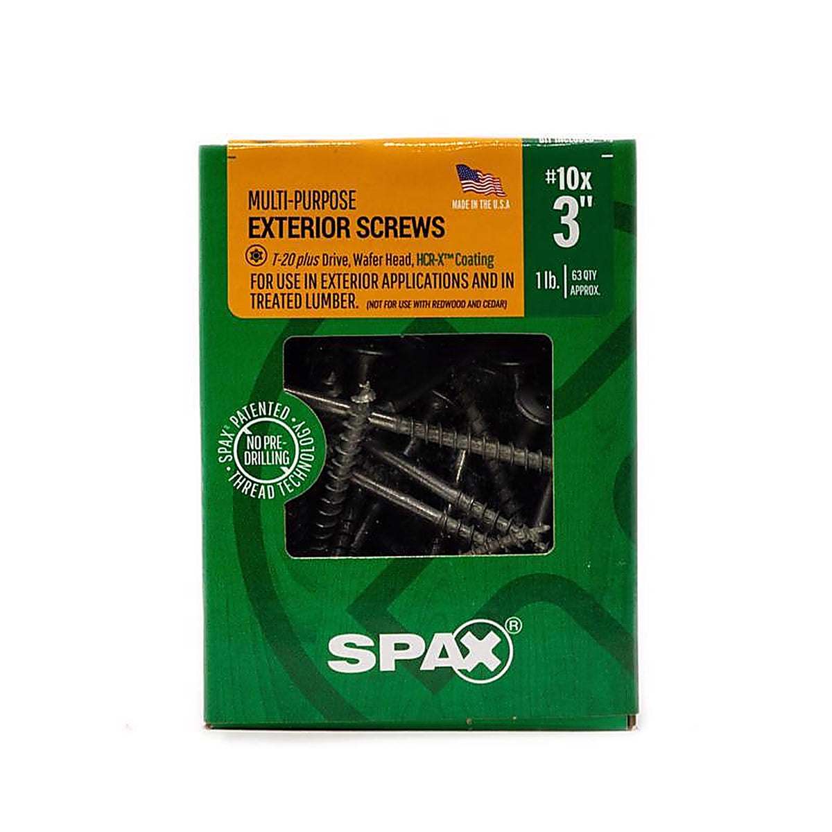 Spax - 4281670500754 - Multi-Material No. 10 In. X 3 In. L T-20+ Wafer Head Serrated Construction Screws