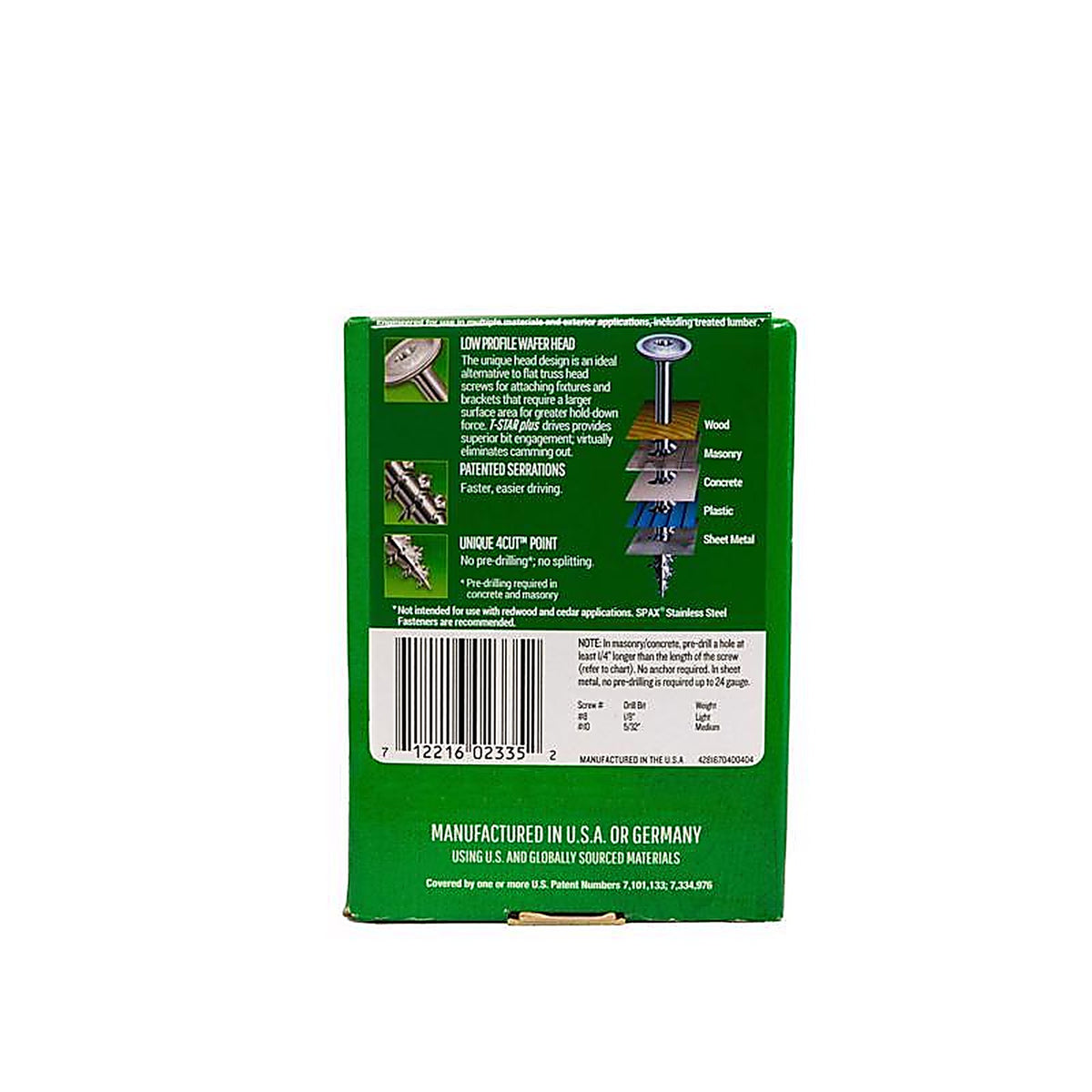 Spax - 4281670400404 - Multi-Material No. 8 In. X 1-1/2 In. L T-20+ Wafer Head Serrated Construction Screws