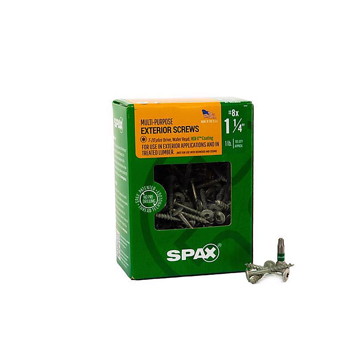 Spax - 4281670400324 - Multi-Material No. 8 In. X 1-1/4 In. L T-20+ Wafer Head Serrated Construction Screws