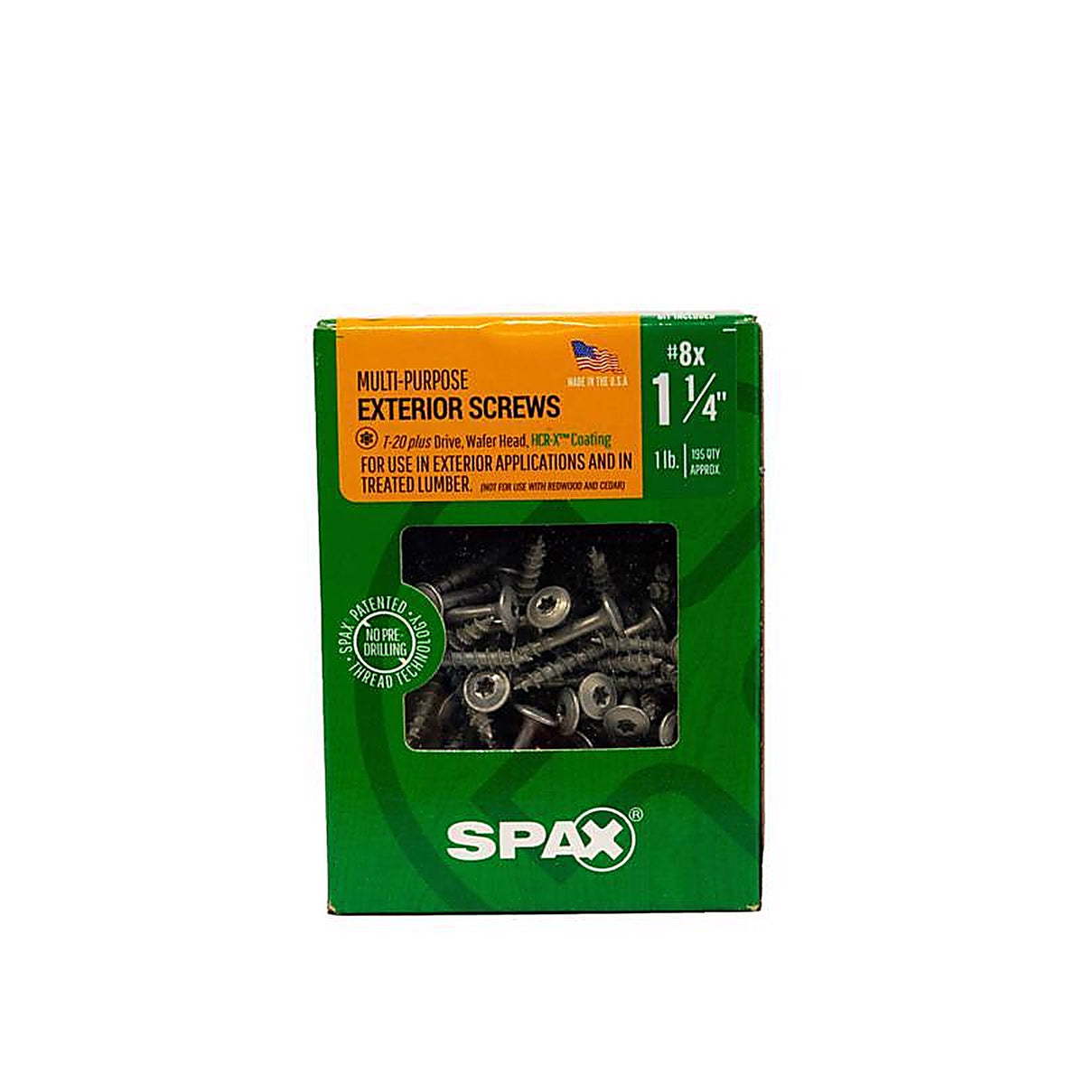 Spax - 4281670400324 - Multi-Material No. 8 In. X 1-1/4 In. L T-20+ Wafer Head Serrated Construction Screws