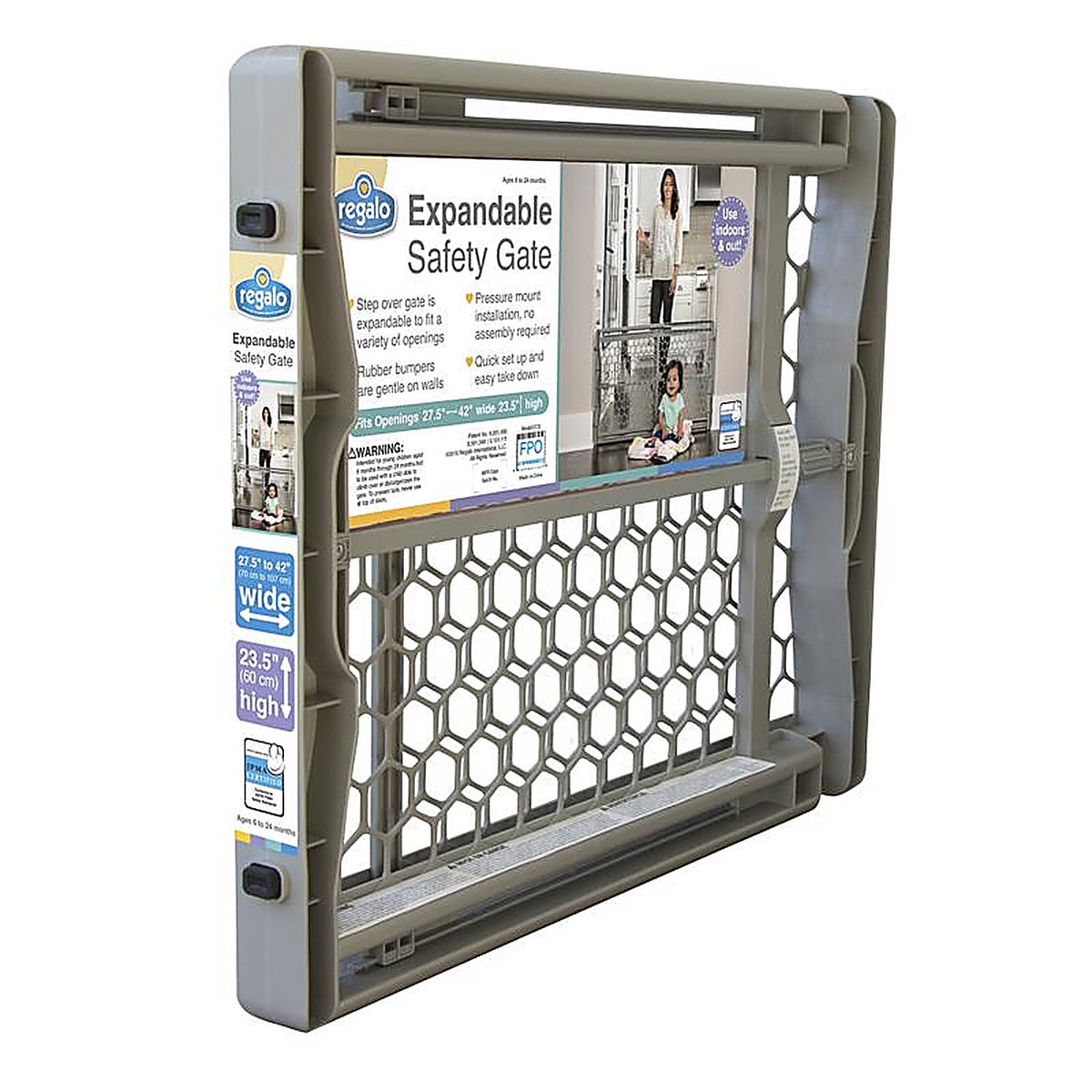 Regalo - 0722 - Gray 23 In. H X 42 In. W Plastic Expand Gate
