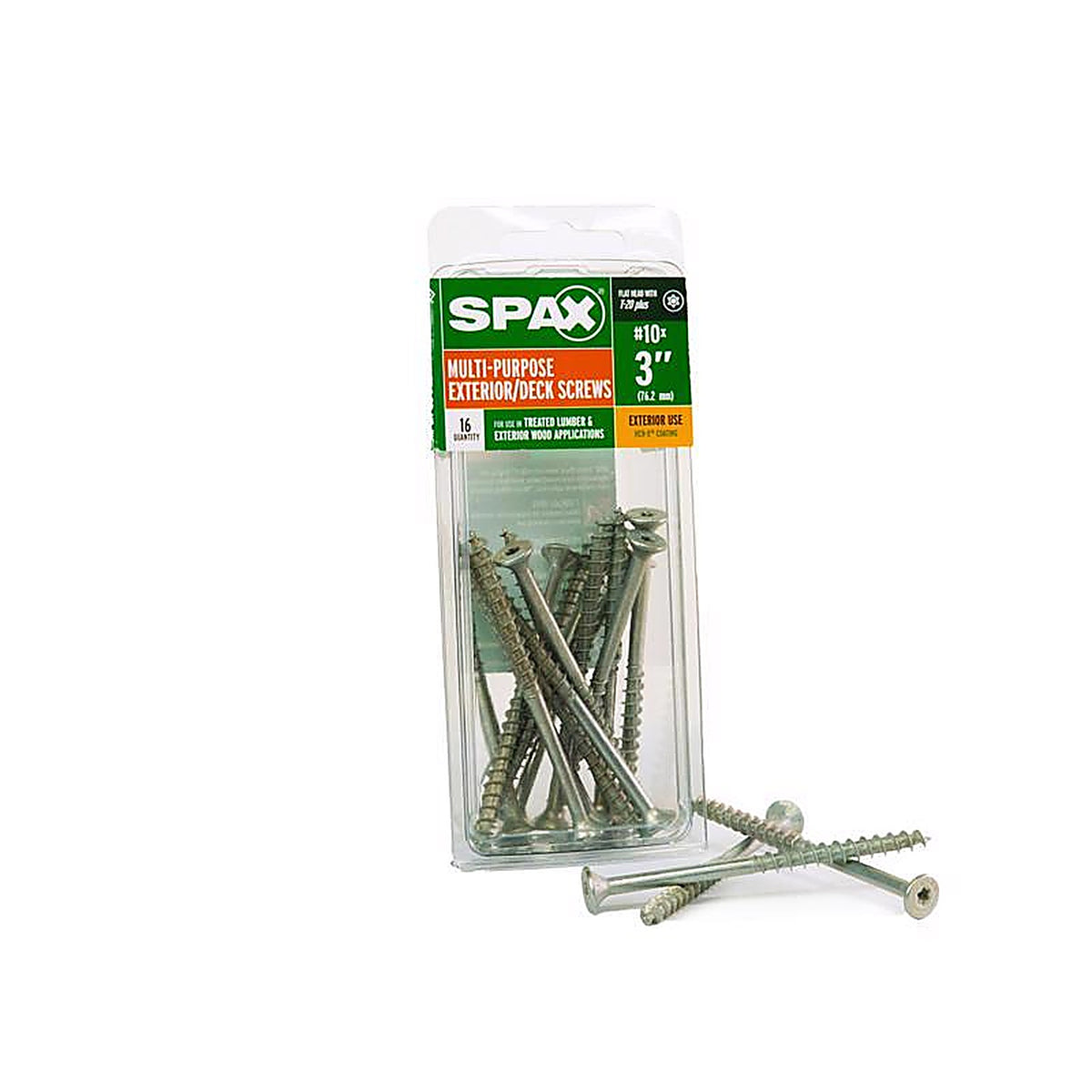 Spax - 4191670500752 - No. 10 In. X 3 In. L Gray Star Flat Head Deck Screws 16 Pack