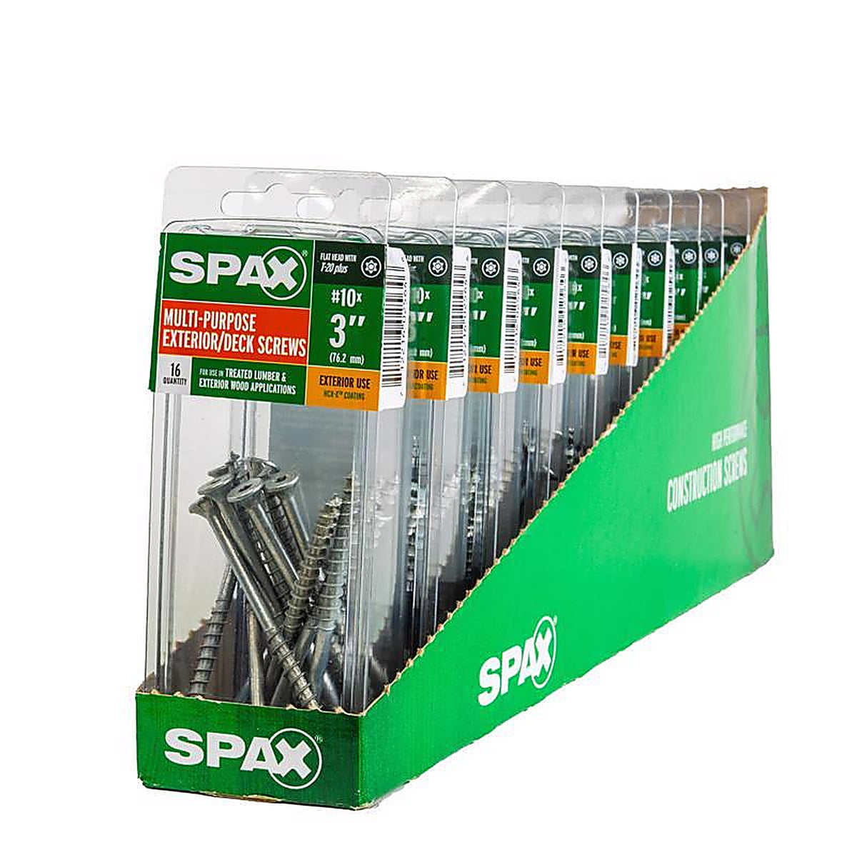 Spax - 4191670500752 - No. 10 In. X 3 In. L Gray Star Flat Head Deck Screws 16 Pack
