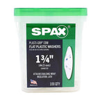 Spax - 5019600517508 - Plasti-Grip Polypropylene 1-3/4 In. Flat Washer 100 Pack