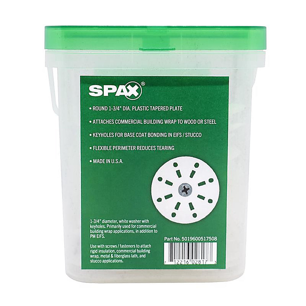 Spax - 5019600517508 - Plasti-Grip Polypropylene 1-3/4 In. Flat Washer 100 Pack
