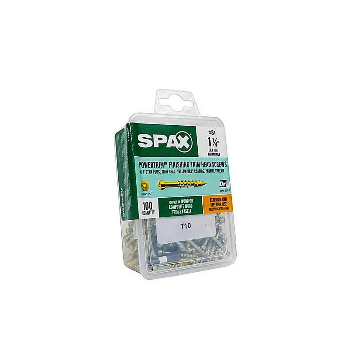 Spax - 42318704003268 - Powertrim No. 8 In. X 1-1/4 In. L Star Round Head Serrated Trim Screws