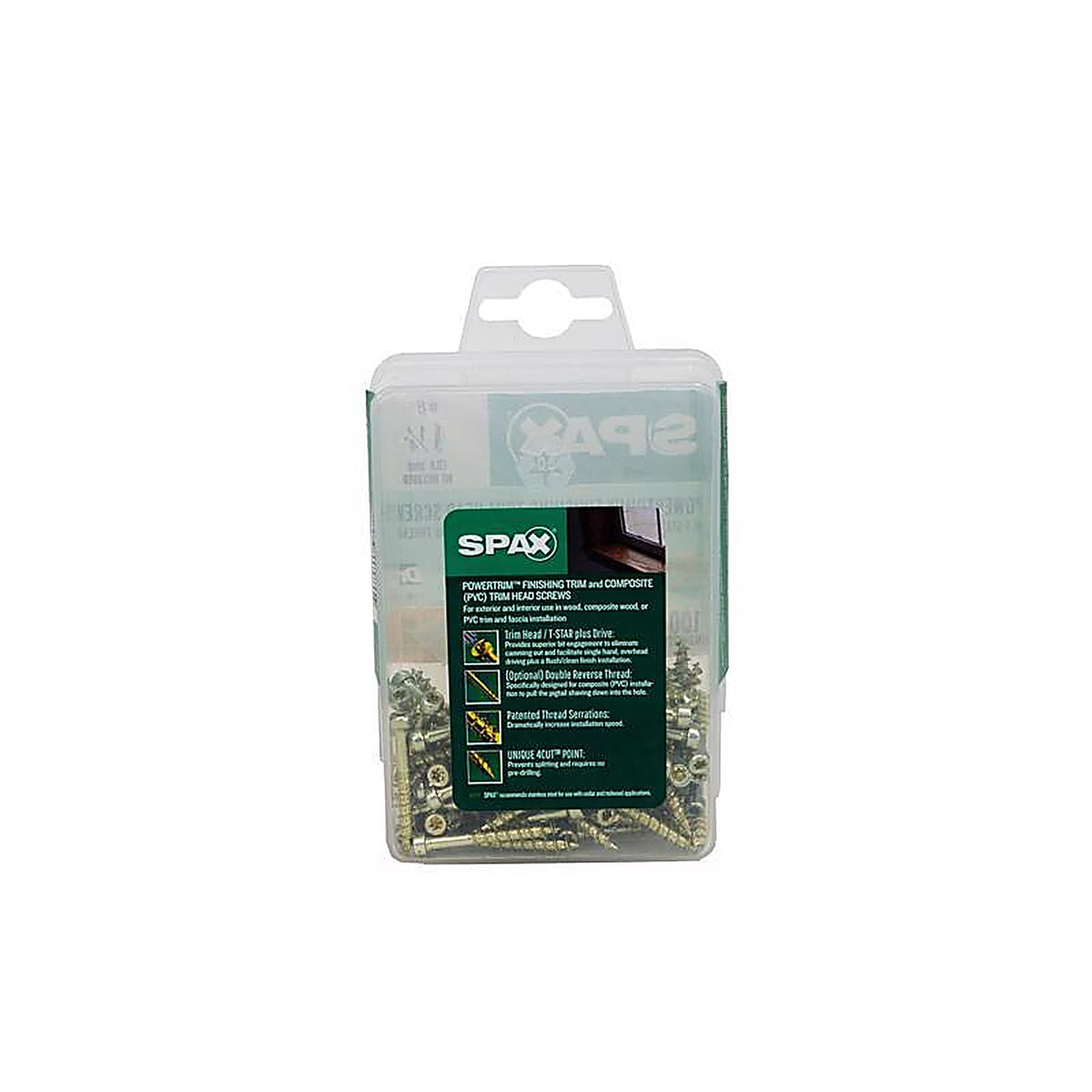 Spax - 42318704003268 - Powertrim No. 8 In. X 1-1/4 In. L Star Round Head Serrated Trim Screws