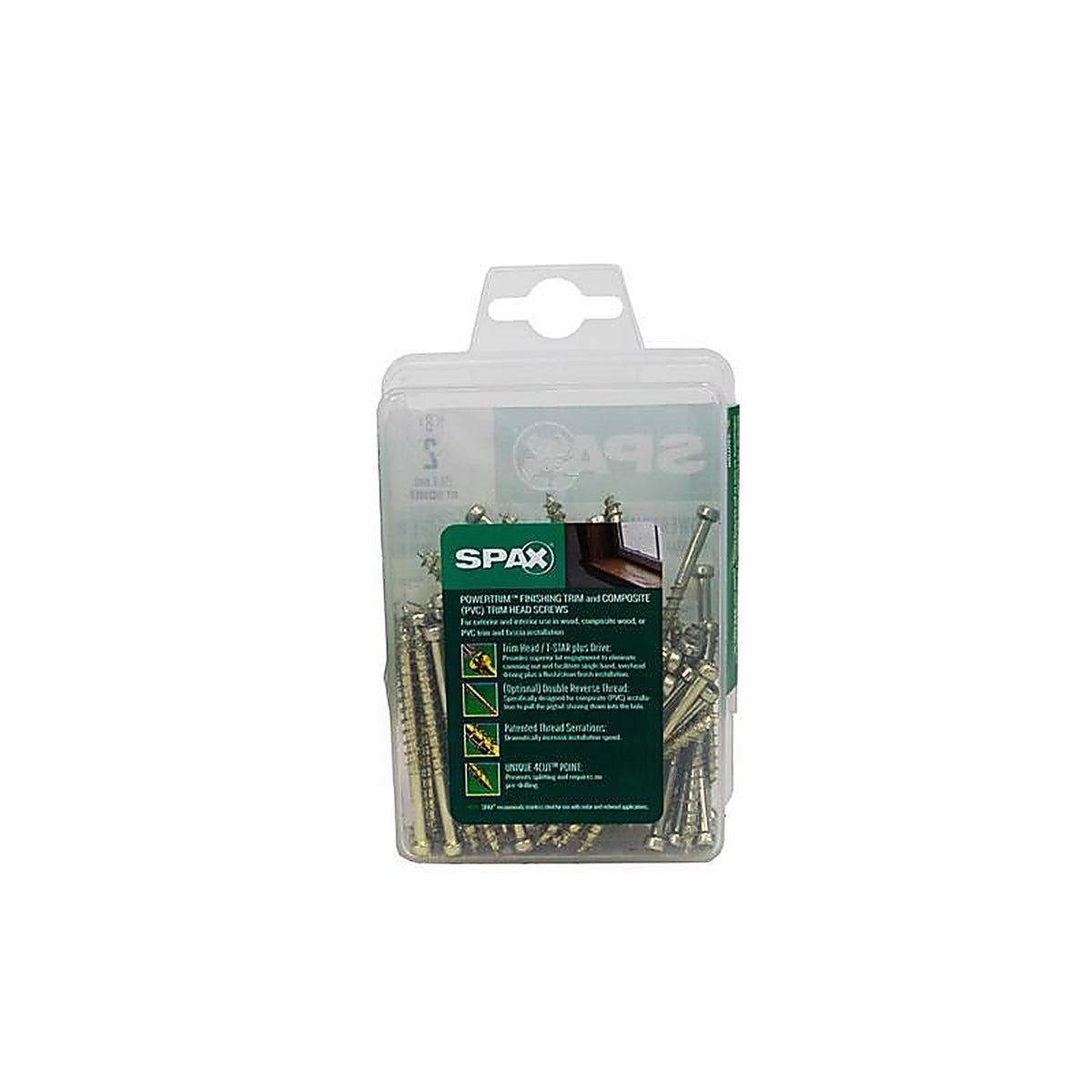 Spax - 42318704005068 - Powertrim No. 8 In. X 2 In. L Star Round Head Serrated Trim Screws