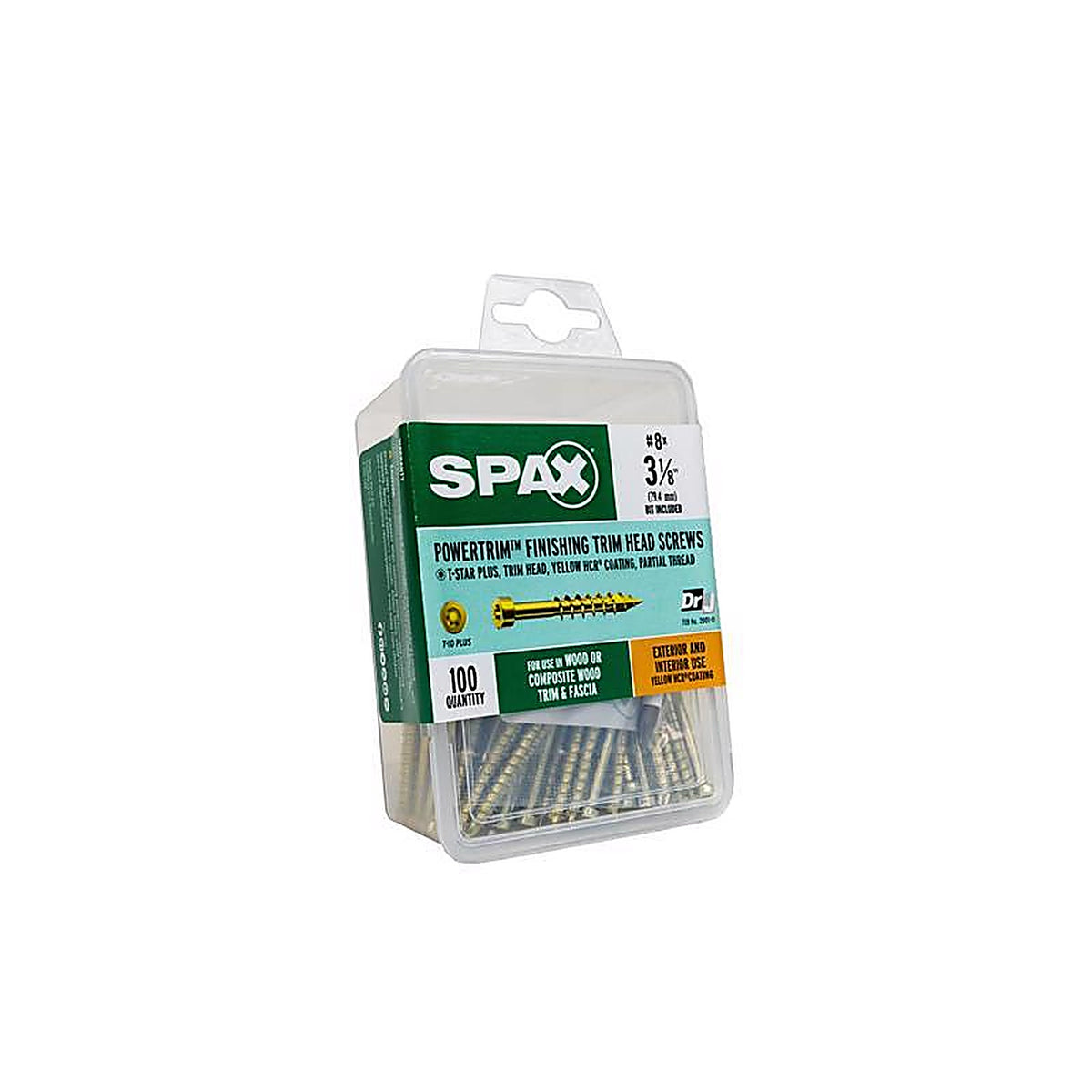 Spax - 42318704003168 - Powertrim No. 8 In. X 3-1/8 In. L Star Round Head Serrated Trim Screws
