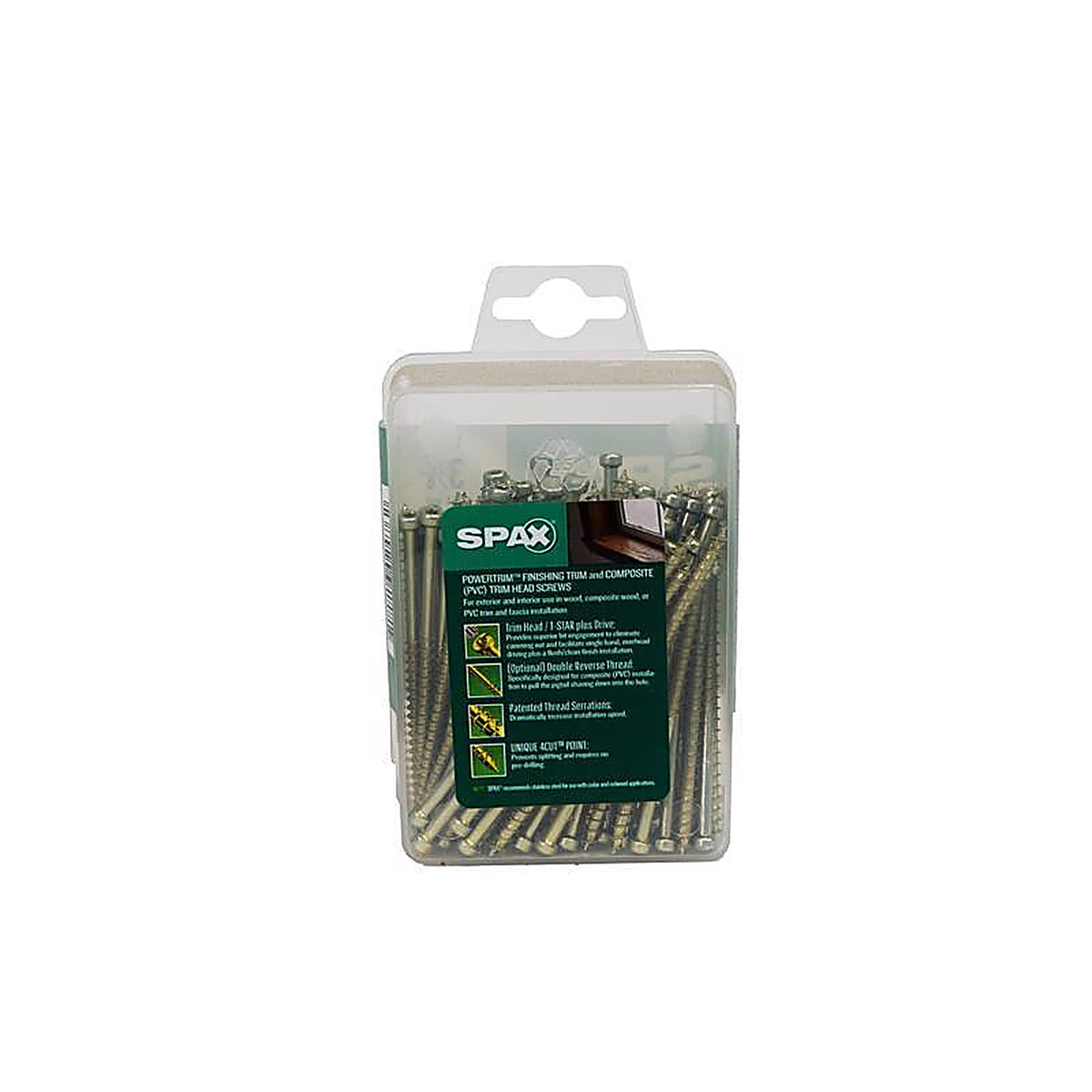 Spax - 42318704003168 - Powertrim No. 8 In. X 3-1/8 In. L Star Round Head Serrated Trim Screws