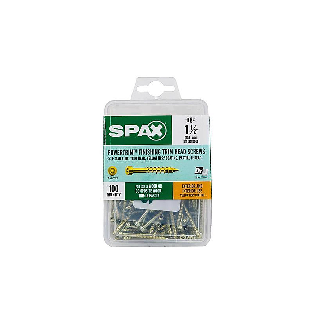Spax - 42318704004068 - Powertrim No. 8 In. X 1-1/2 In. L Star Round Head Serrated Trim Screws
