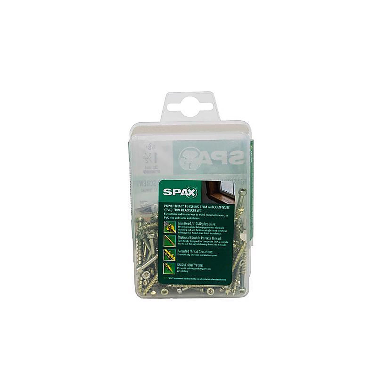 Spax - 42318704004068 - Powertrim No. 8 In. X 1-1/2 In. L Star Round Head Serrated Trim Screws