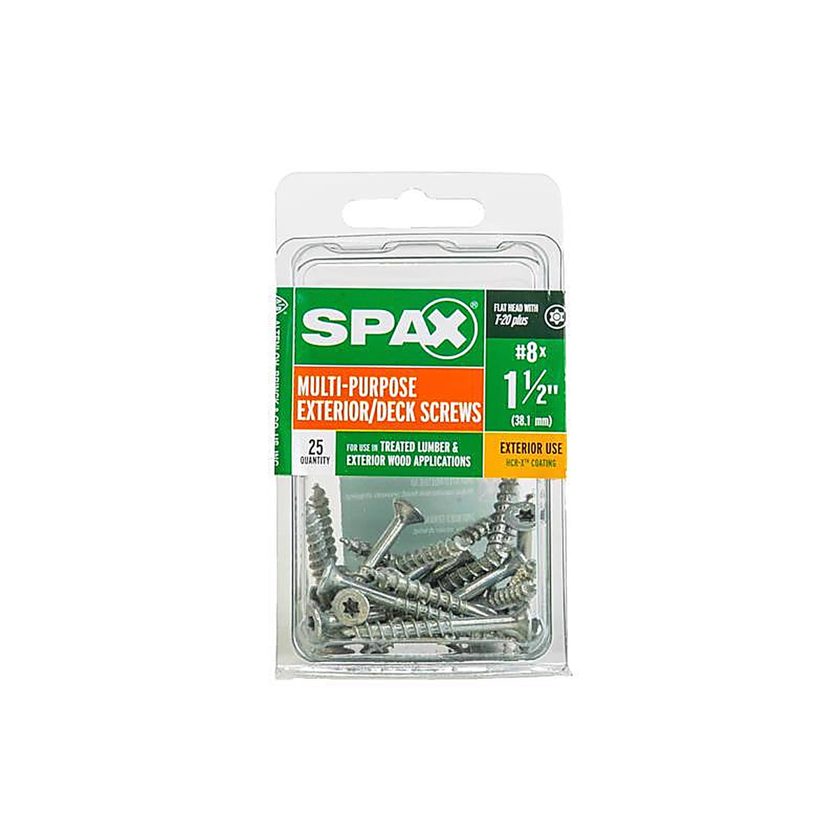 Spax - 4191670400402 - No. 8 In. X 1-1/2 In. L Gray Star Flat Head Deck Screws 25 Pack